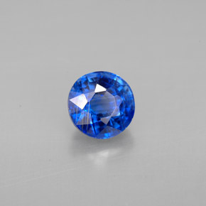 Cyanite bleue naturelle coupe roude, 1,24 ct, VS-SI
