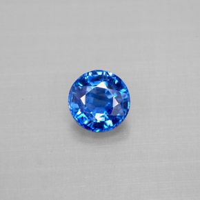 Cyanite bleue naturelle coupe roude, 1,10 ct, VS-SI