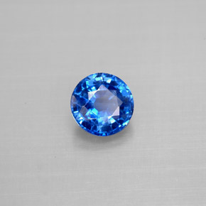 Cyanite bleue naturelle coupe roude, 1,10 ct, VS-SI