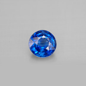 Cyanite bleue naturelle coupe roude, 1,18 ct, VS-SI