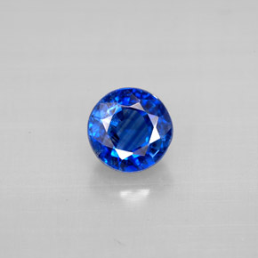 Cyanite bleue naturelle coupe roude, 1,37 ct, VS-SI