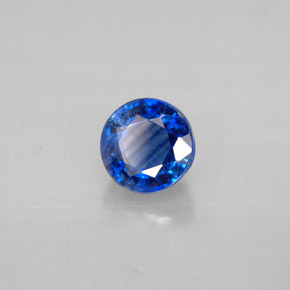 Cyanite bleue naturelle coupe roude, 1,37 ct, VS-SI