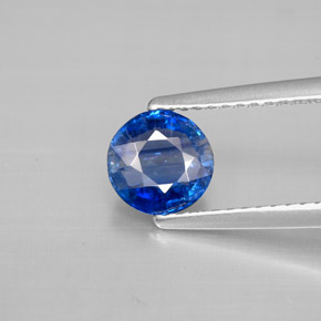 Cyanite bleue naturelle coupe roude, 1,13 ct, VS-SI
