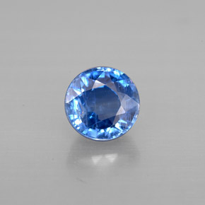 Disthène Bleu naturelle Coupe roude, 1.24 ct, VS-SI