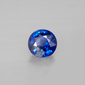 Cyanite bleue naturelle coupe roude, 1,06 ct, VS