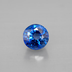 Cyanite bleue naturelle coupe roude, 1,34 ct, VS-SI