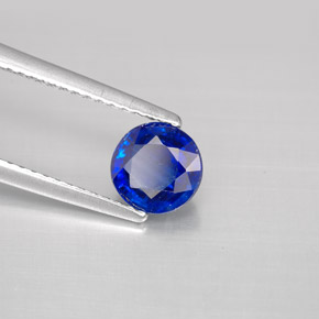 Cyanite bleue naturelle coupe roude, 1,08 ct, VS-SI