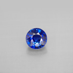 Cyanite bleue naturelle coupe roude, 1,23 ct, VS-SI