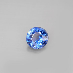 Cyanite bleue naturelle coupe roude, 0,85 ct, VS-SI