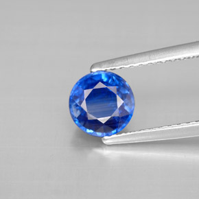 Cyanite bleue naturelle coupe roude, 1,22 ct, VS-SI
