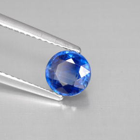 Cyanite bleue naturelle coupe roude, 1,22 ct, VS-SI