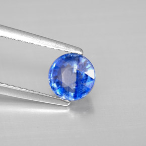 Cyanite bleue naturelle coupe roude, 1,15 ct, VS-SI
