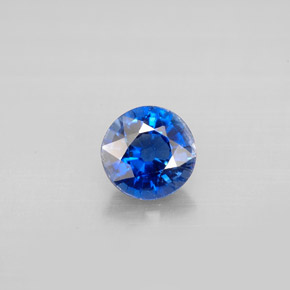 Cyanite bleue naturelle coupe roude, 0,89 ct, VS-SI
