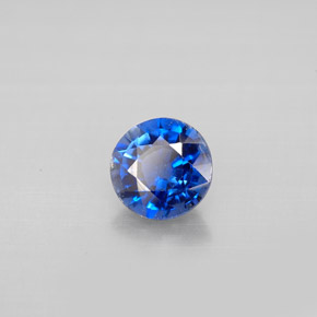 Cyanite bleue naturelle coupe roude, 0,89 ct, VS-SI