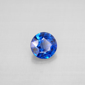 Cyanite bleue naturelle coupe roude, 1,03 ct, VS-SI