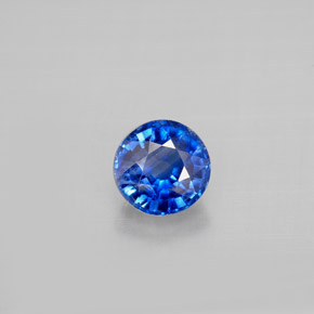 Cyanite bleue naturelle coupe roude, 1,02 ct, VS-SI