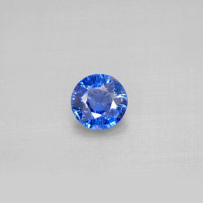 Cyanite bleue naturelle coupe roude, 0,92 ct, VS-SI