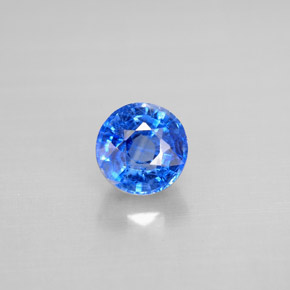 Cyanite bleue naturelle coupe roude, 1,25 ct, VS-SI