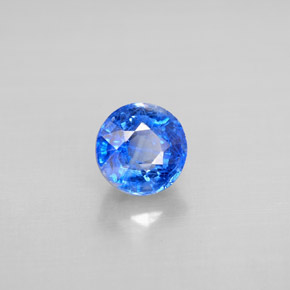 Cyanite bleue naturelle coupe roude, 1,25 ct, VS-SI