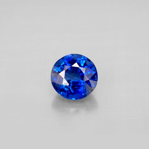 Cyanite bleue naturelle coupe roude, 1,19 ct, VS-SI