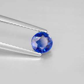 Cyanite bleue naturelle coupe roude, 0,81 ct, VS-SI