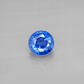 Cyanite bleue naturelle coupe roude, 1,29 ct, VS-SI