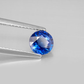 Cyanite bleue naturelle coupe roude, 0,93 ct, VS-SI