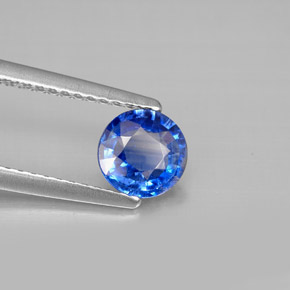 Cyanite bleue naturelle coupe roude, 0,78 ct, VS-SI