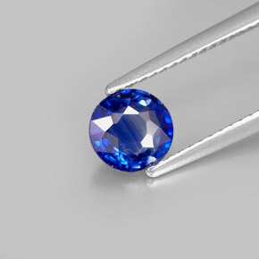Cyanite bleue naturelle coupe roude, 0,97 ct, VS-SI