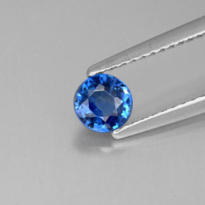 Cyanite bleue naturelle coupe roude, 0,65 ct, SI