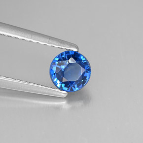 Cyanite bleue naturelle coupe roude, 0,65 ct, SI