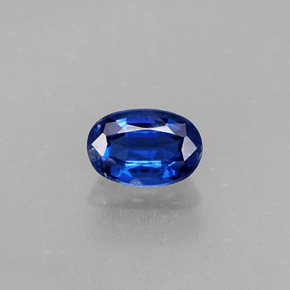 Cyanite bleue naturelle coupe ovale, 0,69 ct, VS-SI
