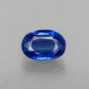 Cyanite bleue naturelle coupe ovale, 0,78 ct, VS-SI