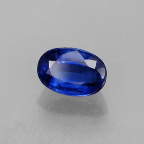 Cyanite bleue naturelle coupe ovale, 0,78 ct, VS-SI