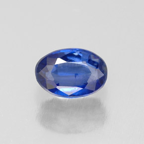 Cyanite bleue naturelle coupe ovale, 0,69 ct, VS-SI