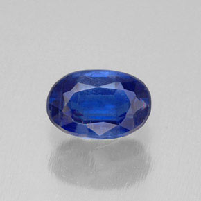 Cyanite bleue naturelle coupe ovale, 0,72 ct, VS-SI
