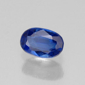 Cyanite bleue naturelle coupe ovale, 0,72 ct, VS-SI