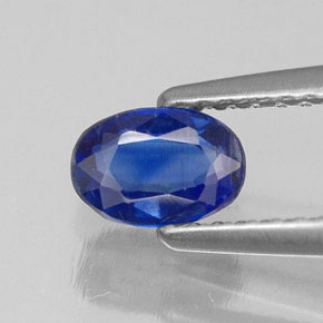 Cyanite bleue naturelle coupe ovale, 0,72 ct, VS-SI