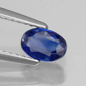Cyanite bleue naturelle coupe ovale, 0,72 ct, VS-SI