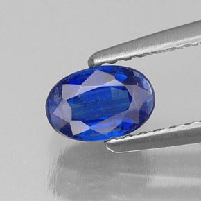 Cyanite bleue naturelle coupe ovale, 0,78 ct, VS-SI