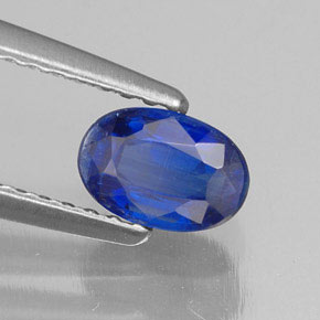 Cyanite bleue naturelle coupe ovale, 0,78 ct, VS-SI