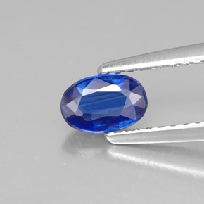 Cyanite bleue naturelle coupe ovale, 0,49 ct, VS-SI