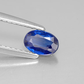 Cyanite bleue naturelle coupe ovale, 0,49 ct, VS-SI