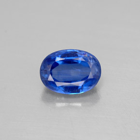 Cyanite bleue naturelle coupe ovale, 0,64 ct, VS-SI