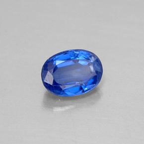 Cyanite bleue naturelle coupe ovale, 0,64 ct, VS-SI
