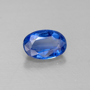 Cyanite bleue naturelle coupe ovale, 0,68 ct, VS-SI