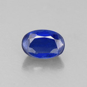 Cyanite bleue naturelle coupe ovale, 0,72 ct, VS-SI