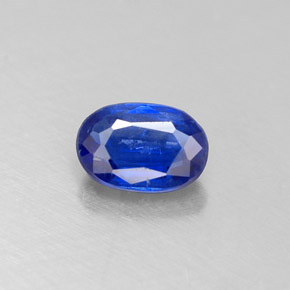 Cyanite bleue naturelle coupe ovale, 0,67 ct, VS-SI
