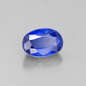 Cyanite bleue naturelle coupe ovale, 0,78 ct, VS-SI