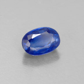 Cyanite bleue naturelle coupe ovale, 0,81 ct, VS-SI